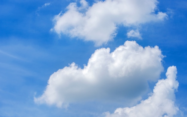 White clouds in blue sky