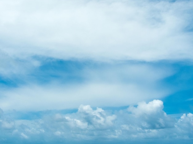 White clouds in blue sky