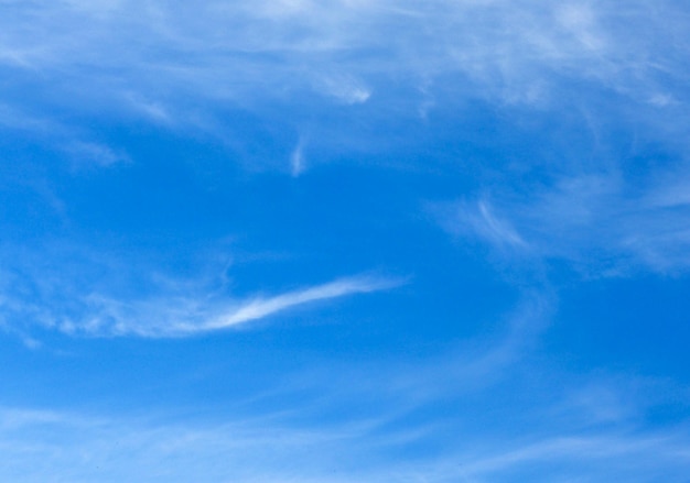 White clouds in blue sky