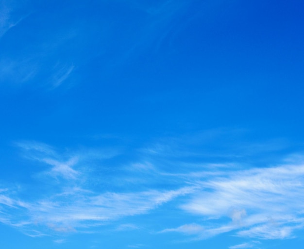 White clouds in blue sky