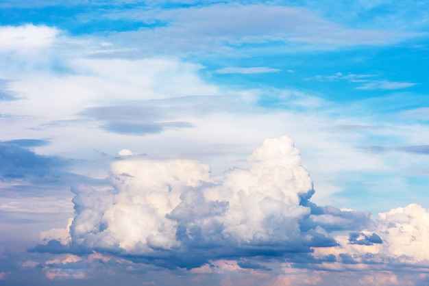 White clouds on the blue sky