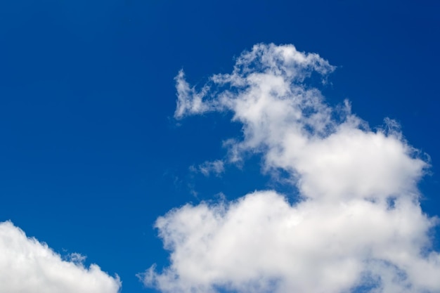 White clouds and blue sky