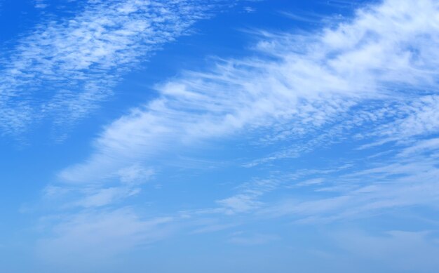 White clouds and blue sky