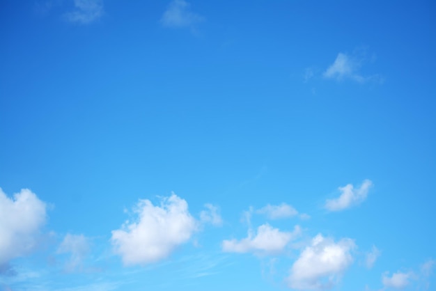 White clouds and blue sky