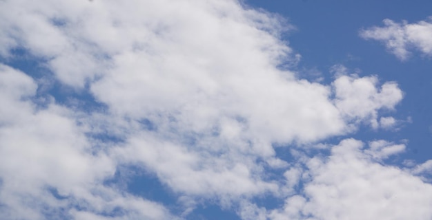 White clouds in blue sky