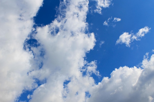 White clouds in blue sky