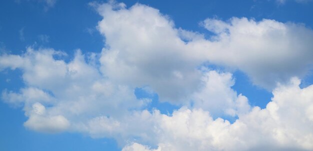 White clouds and blue sky