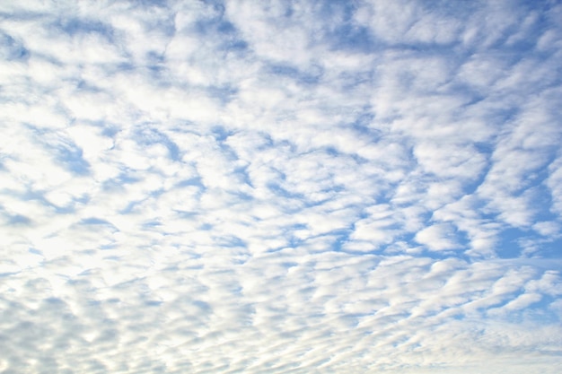 White clouds in blue sky