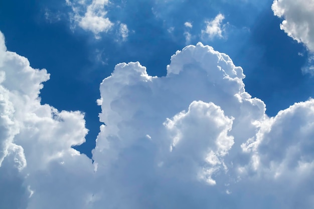 White clouds in blue sky