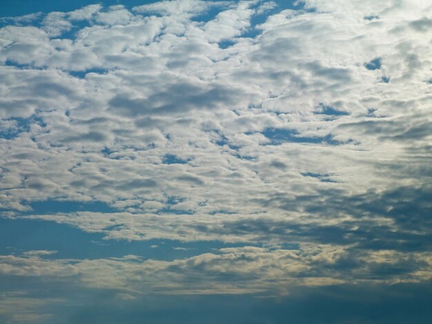 White clouds on blue sky