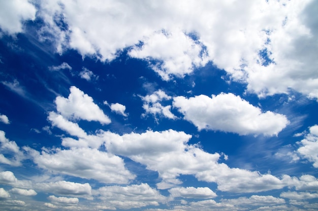 White clouds in blue sky