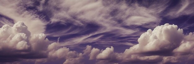 White clouds in blue sky