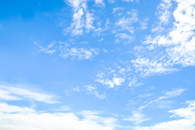 White clouds on Cloudy blue sky abstract nature background