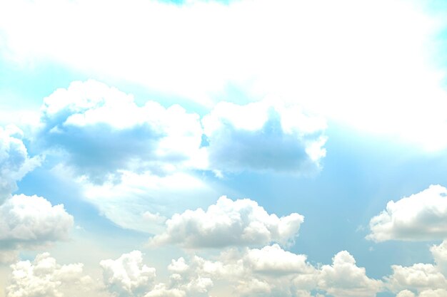 White clouds on Cloudy blue sky abstract nature background