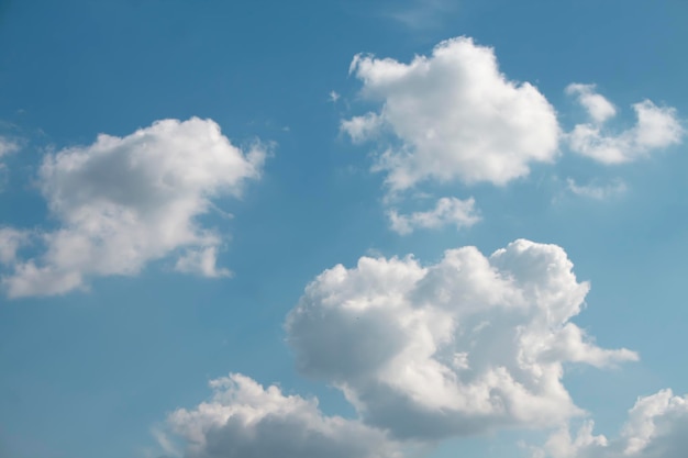 white clouds isolated on a blue sky