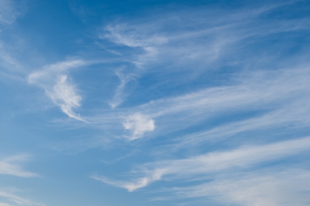 White clouds in summer blue sky