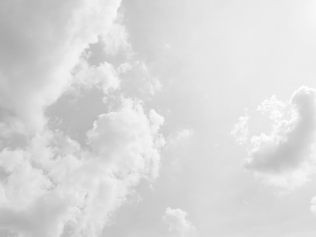 White cloudy sky for background