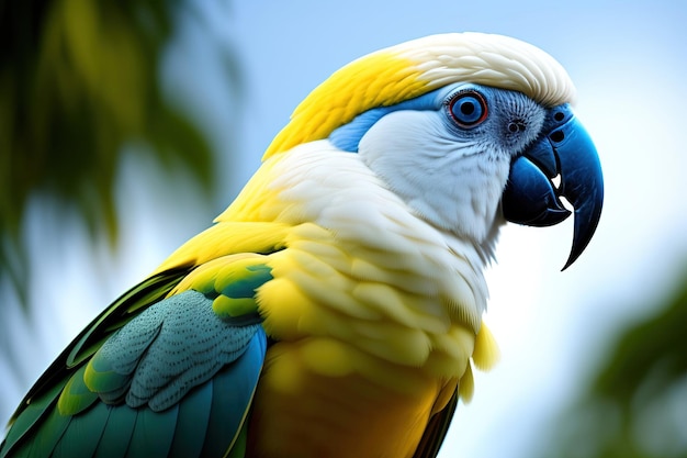 White cockatoo parrot