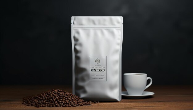 white coffee of bagmockup