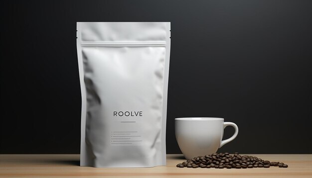 white coffee of bagmockup