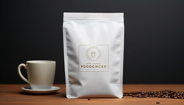 white coffee of bagmockup