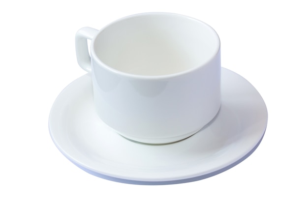 White coffee cup isolated