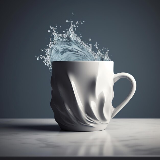 Photo a white coffee cup mockup