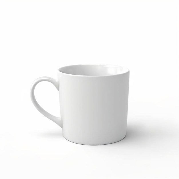 A white coffee mug on the white background