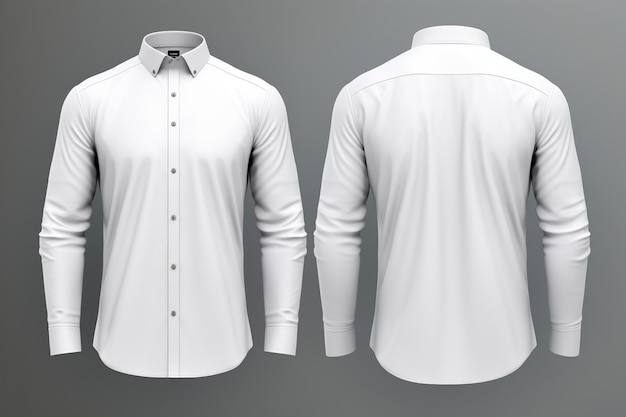 White Collared Shirt Design