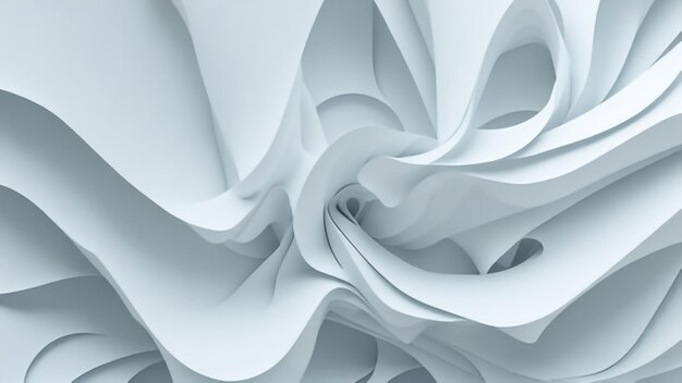 白色の抽象的な 3 D 背景Ai 生成