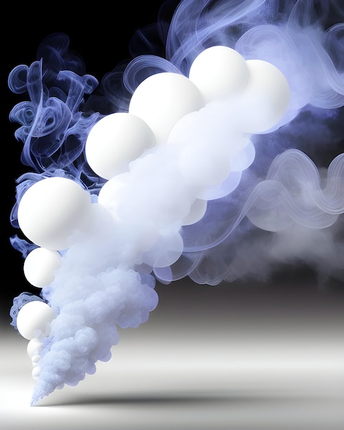 White Color Smoke Effect Background