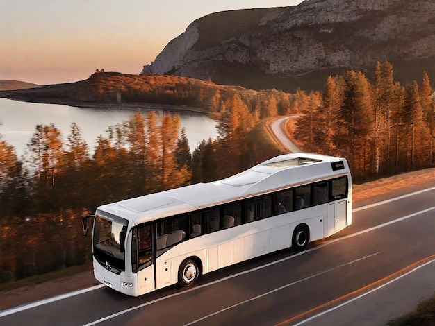 Белый цвет Volvo Bus Ai изображение
