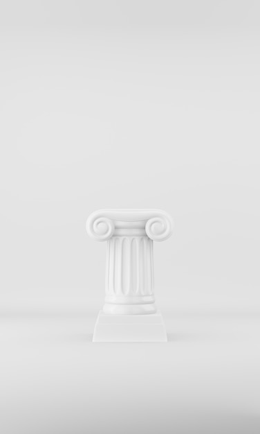 White column on white background