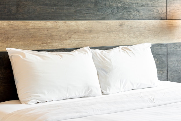 white comfortable pillows