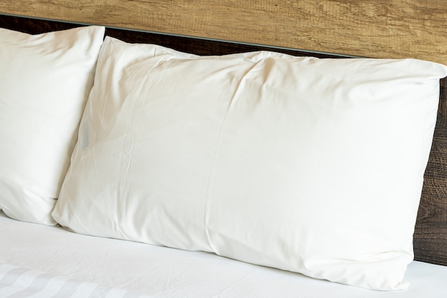 white comfortable pillows