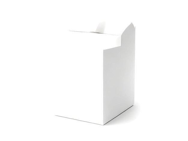 Photo white company carton isolated object white background
