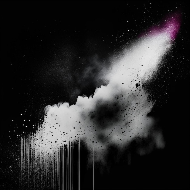 Foto composizione bianca marcatore astratto doodle colori sfocati sfondo nero consistenza grunge