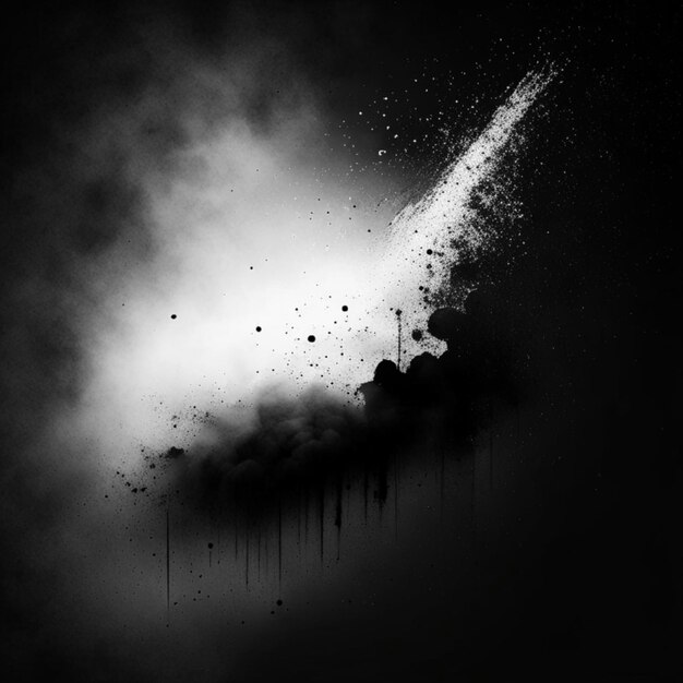 Фото Белая композиция абстрактный маркер карикатура туманные цвета черный фон гранж текстура