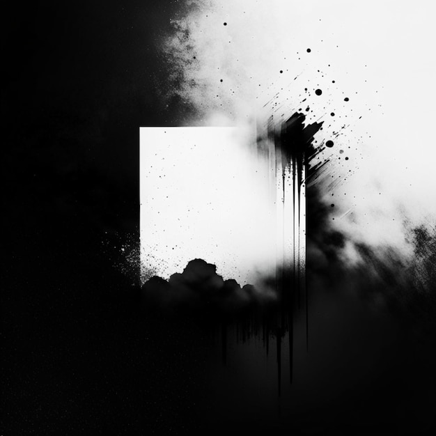 Белая композиция абстрактный маркер карикатура туманные цвета черный фон гранж текстура