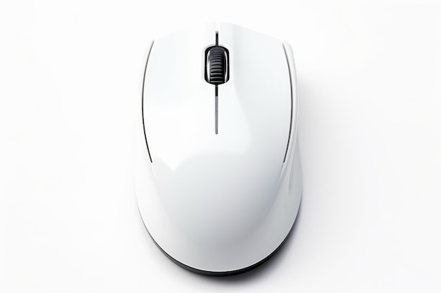 Photo white computer mouse on white background on a white or clear surface png transparent background