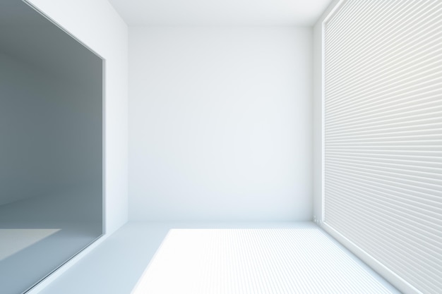 White concrete interior