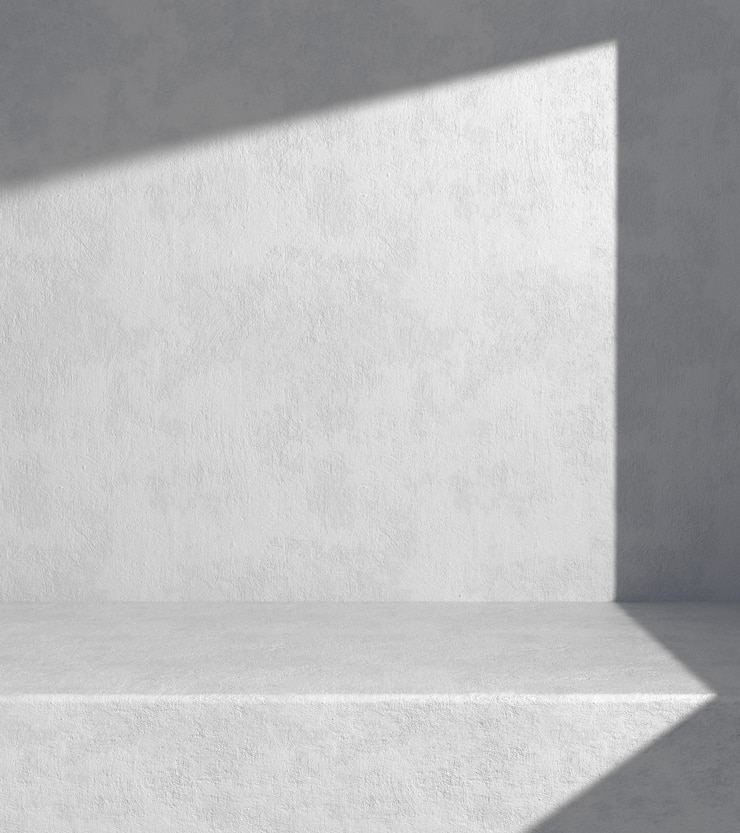 Photo white concrete shelf for display