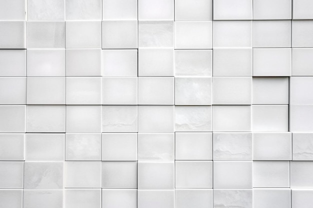 写真 ホワイトコンクリートタイルの壁 ⁇ 近代的な床とテクスチャ ⁇ 家用の正方形のセラミックモザイクキューブパターン