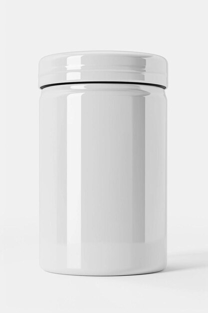 a white container with a lid on a white surface