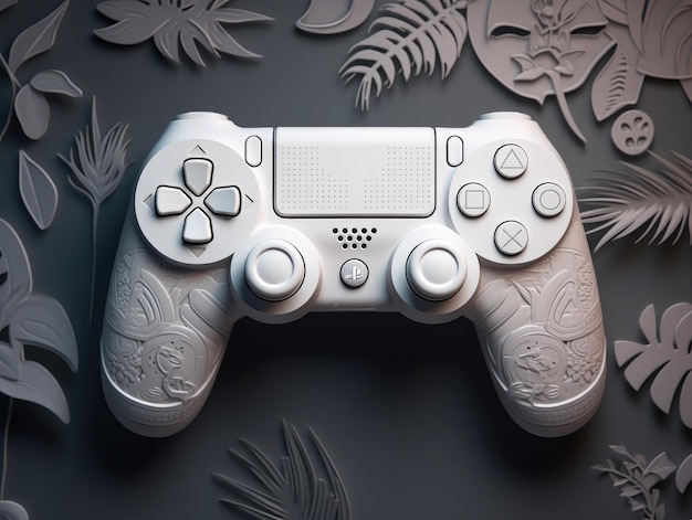 A white controller with a white controller on it