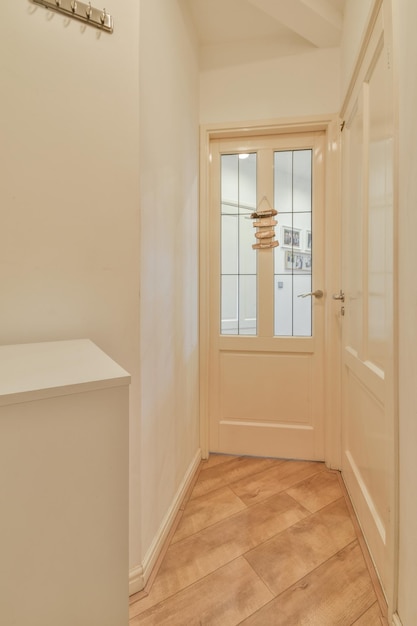 White corridor in modern apartment