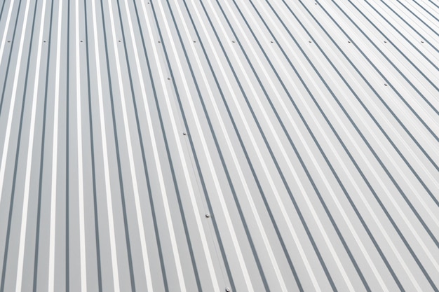 White Corrugated metal sheet surface of the wall Galvanize steel background