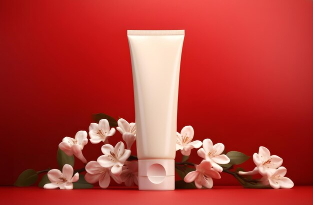 Фото Белая косметическая трубка пластиковая емкость для крема, шампуня, лосьона, увлажняющего крема