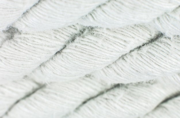 Photo white cotton rope texture background.