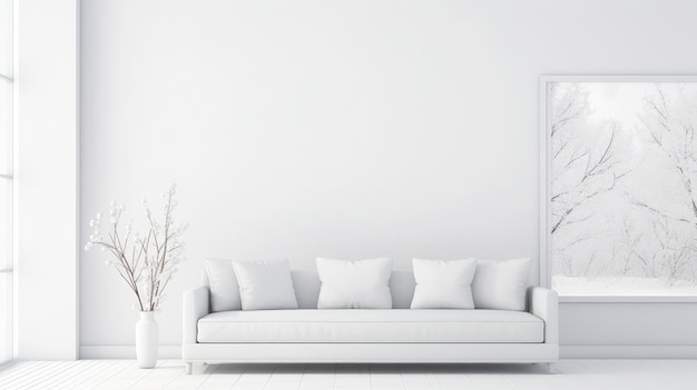 Photo white couch vector